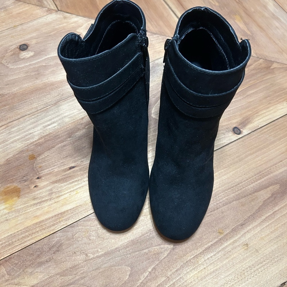 JustFab Sleek Black Ankle Booties